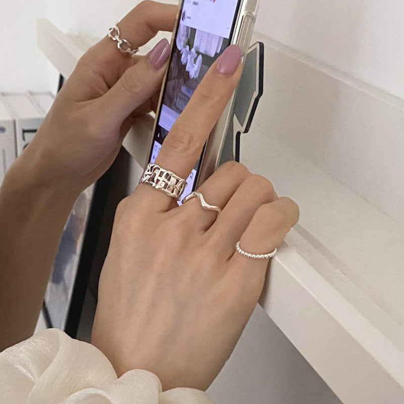 Anillo abierto de plata esterlina de plata esterlina al por mayor